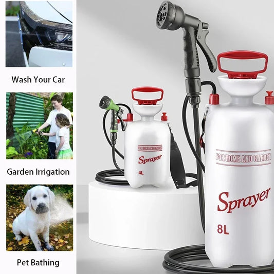 Portable Manual Pressure Camping Shower Sprayer 5L 8L