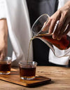 300ml Double-layer Glass Coffee Sharing Pot Transparent Hanging Ear Espresso Coffee Cup Heat Insulation Cold Coffee Sharing Tool