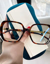 Big Size Woman Eyeglasses Ultra light TR90 White Eyewear Square Full Frame Optical Prescription Frames