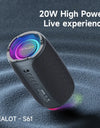 Portable Bluetooth Speaker Double Diaphragm Wireless Subwoofer Waterproof Outdoor Sound Box Stereo Music Surround