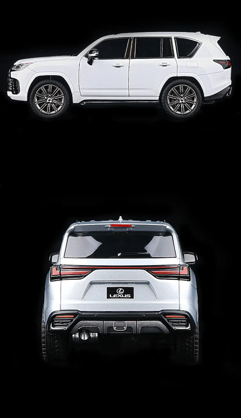 1:24 Lexus LX600 SUV Metal Model Car Toys Alloy Diecast Simulation Offroad Vehicles Sound And Light Cars