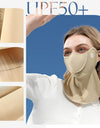 Women's Anti-UV Sunscreen Face Mask Scarf Breathable Ice Silk Half Face Cover Thin Summer Face Cover Mask