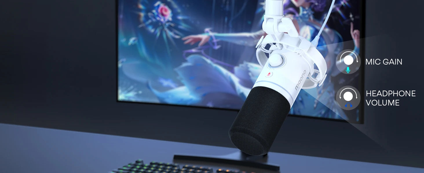 PD200X RGB Gaming Microphone Dynamic Microphone USB/XLR Dual Mode Microphone Podcast Mic RGB USB Gaming Mic XLR Mic