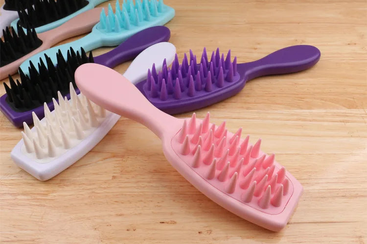 Silicone Shampoo Brush Head Scalp Massage Comb Clean The Scalp Thoroughly Body Massage Brush Bath Brush Salon Hairdressing Tool