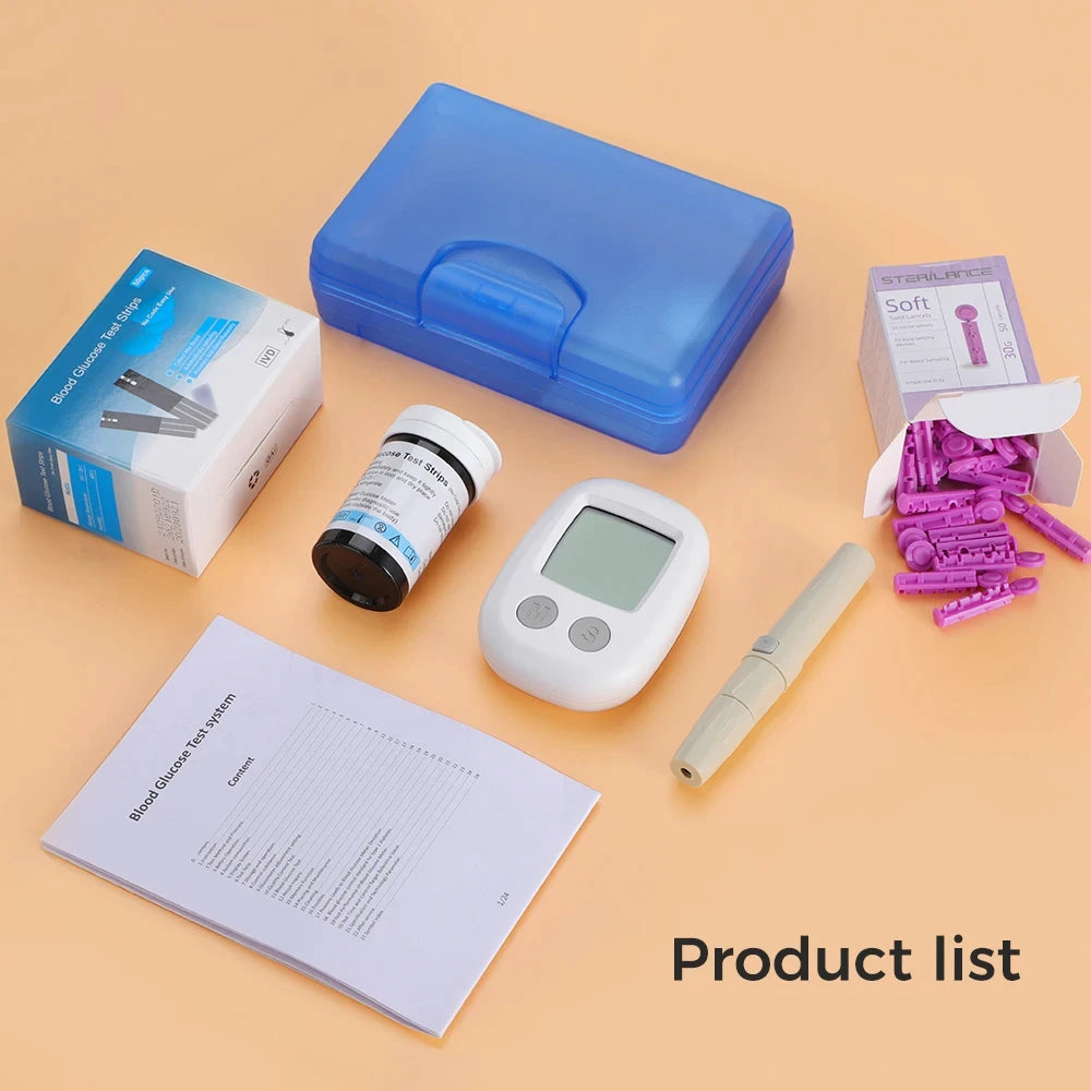 Blood Glucose Meter Glucometer Diabetes Medical Devices with Test Strips Lancets Blood Sugar Meter glucometre Monitor