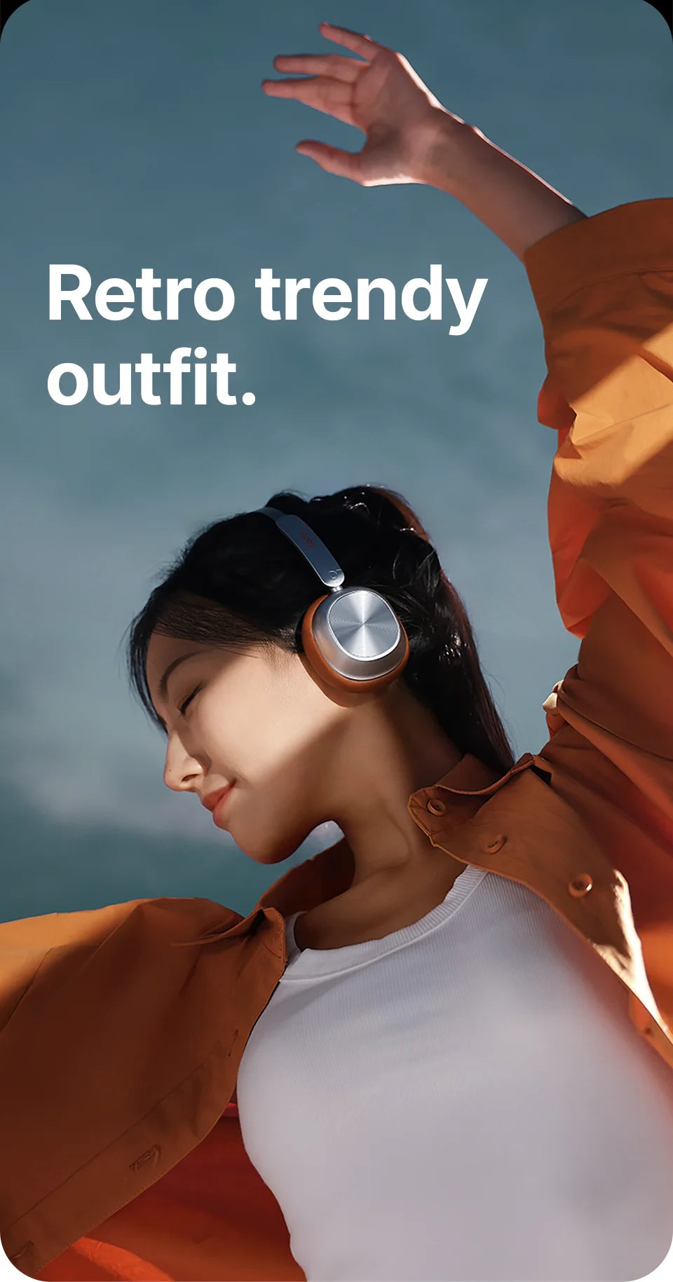 D20S Retro Headband Headphones Bluetooth 5.4 Sport Earbuds HiFi Sound Noise Cancelling Headband Earphones for Running