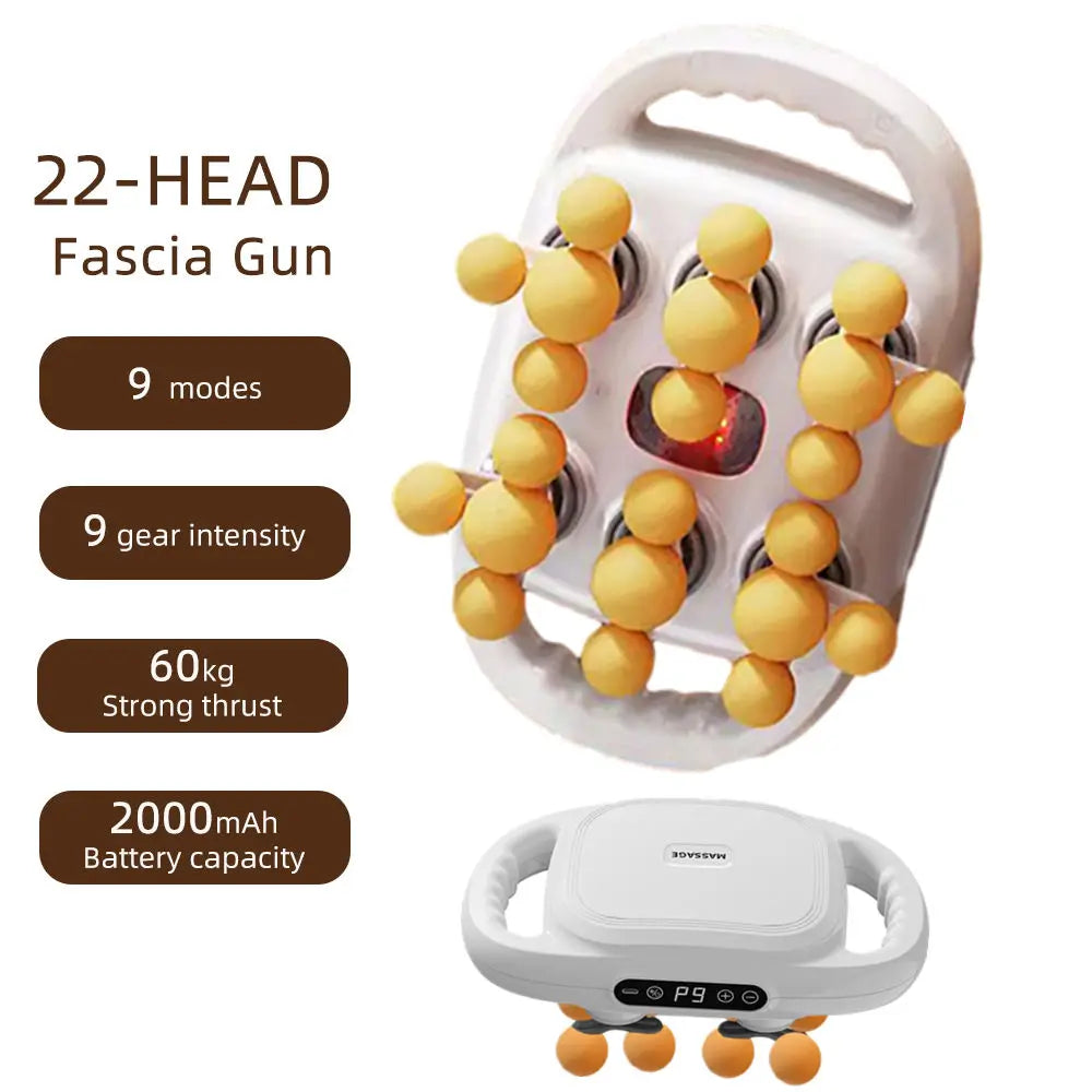 22-Head Fascia  High-Frequency Vibration Body Massage  Back and Waist Massager Neck Shoulder Massager Muscle masajeador