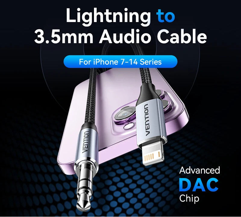 Adapter for iPhone DAC Lightning to 3.5mm Headphone Adapter for iPhone 14 12 Pro max xr Aux Cable Phone Accessories