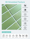 3D Peel and Stick Wall Green Tile 3D Tile Sticker for Bathroom Wall Kitchen Tile Backsplash Self Adhesive Wall Panel Waterproof