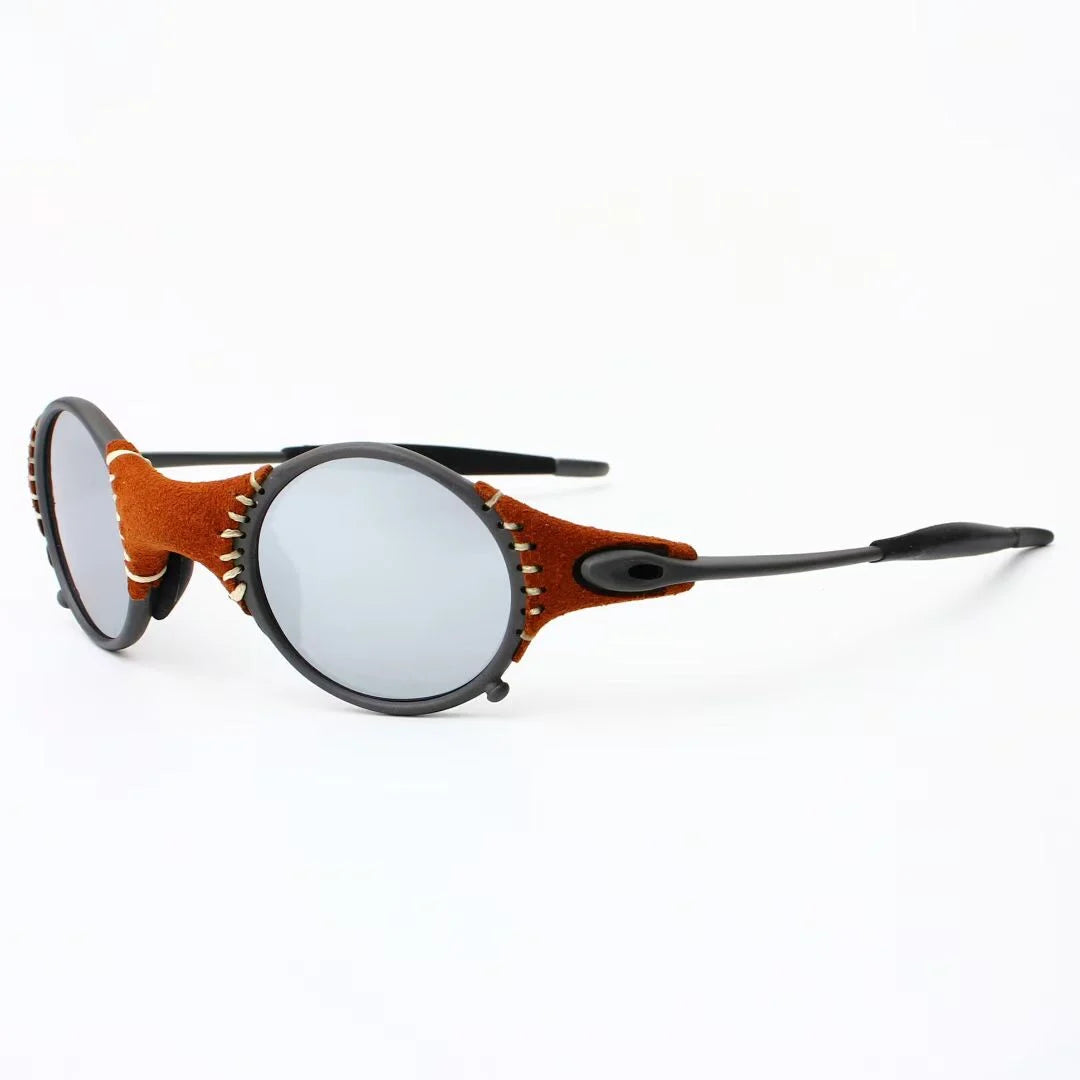 Polarized UV400 Cycling Sunglasses – Silver Metal Frame Fishing Riding Bicycle Eyewear