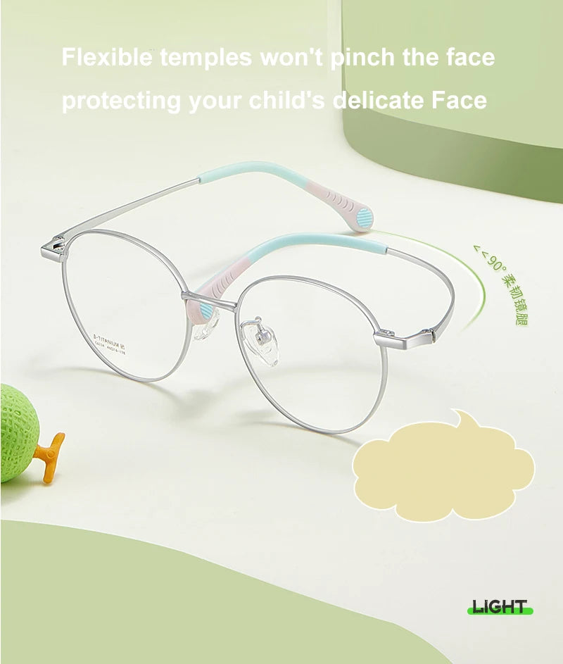 Oval Beta Titanium Eyeglasses Frame