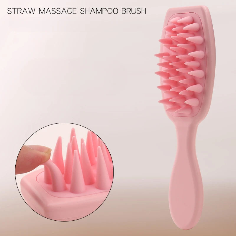 Silicone Shampoo Brush Head Scalp Massage Comb Clean The Scalp Thoroughly Body Massage Brush Bath Brush Salon Hairdressing Tool