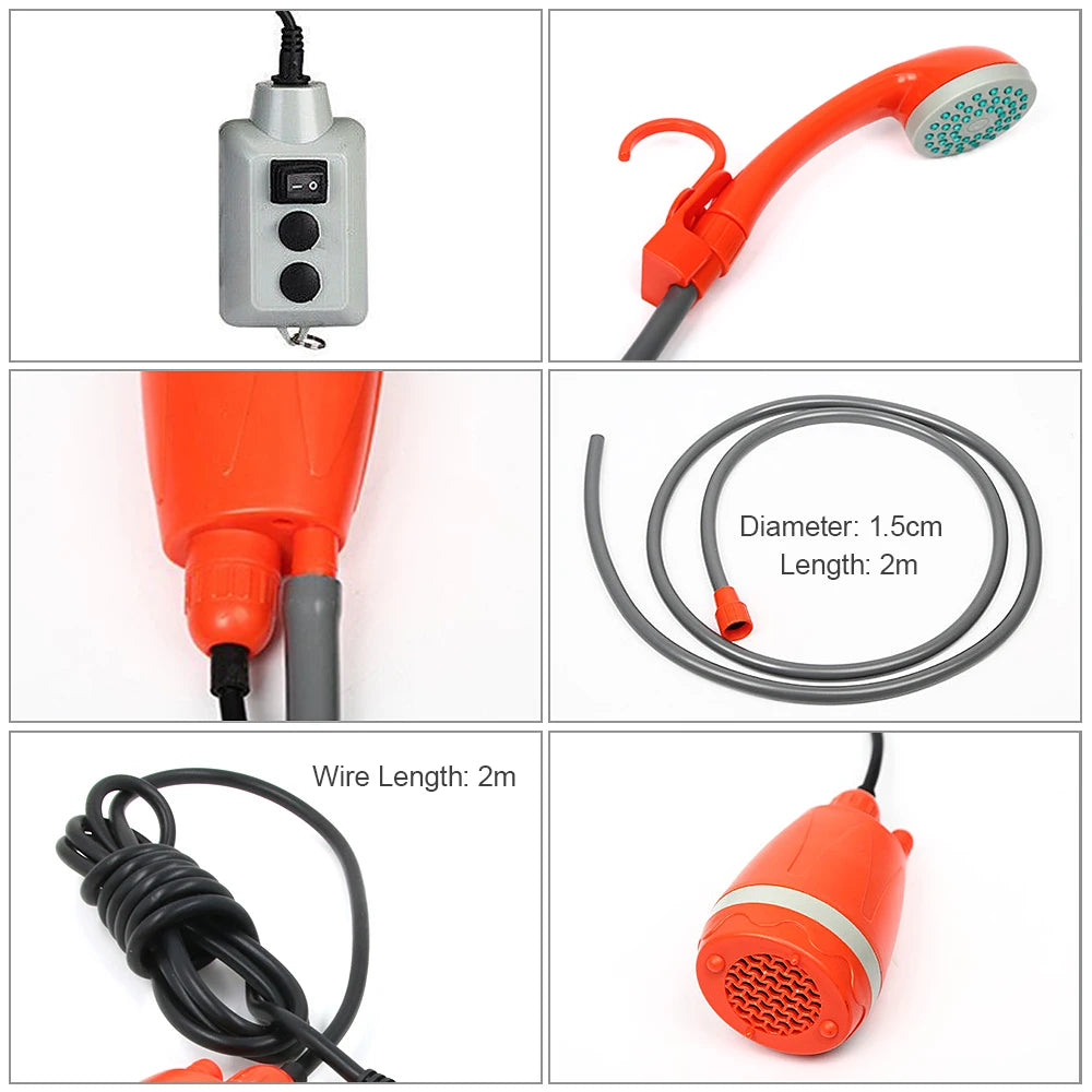 Rechargeable Portable Camping Shower Pump with Handheld Shower Head