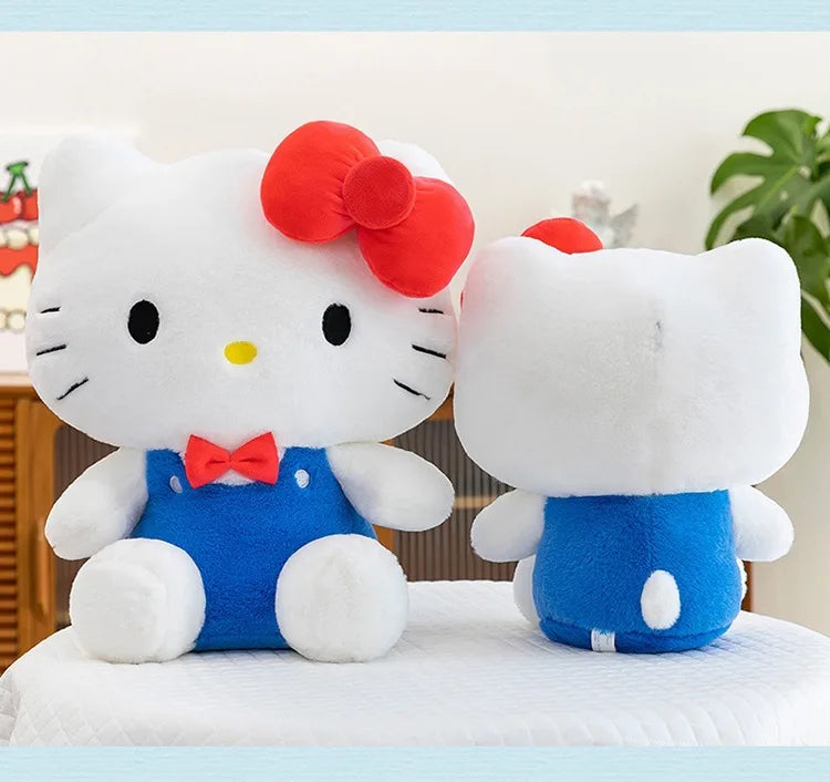 Kawaii Hello Kitty Plush Toy Sanrio Cute Hello Kitty Stuffed Doll for Kids Birthday Gift Valentine Present for Girls Soft Doll
