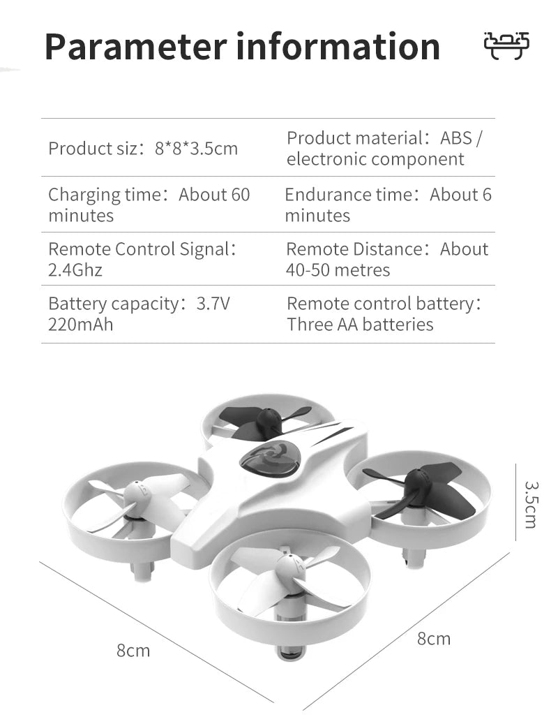 Mini Rc Drone 4Ch 6-Axis Headless Mode Helicopter 360 Degree Flip Remote Control Quadcopter Toys Plane UFO Mini Drone