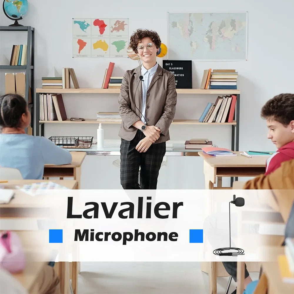 Dual Wireless Microphone System with Headset and Lavalier Microphones