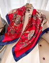 Square Women Scarves Silk Office Ladies Hair Neck Bandanna Headband Foulard Headcloth Muslim Headscarf Female muffler