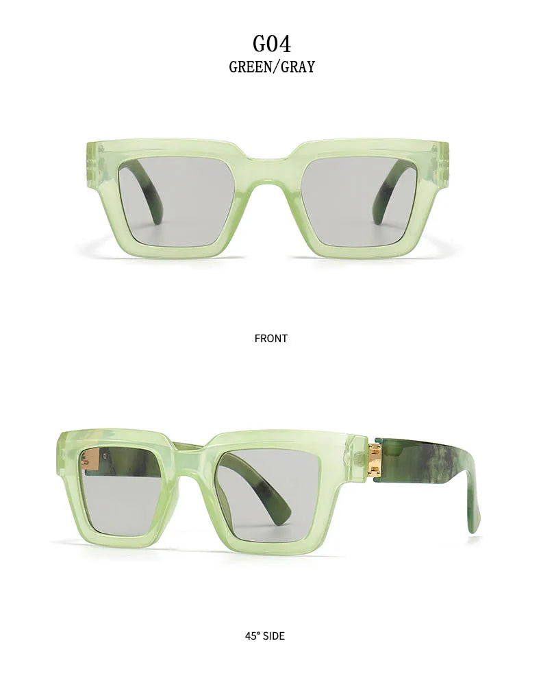 Square Frame Sunglasses With UV400 Protection