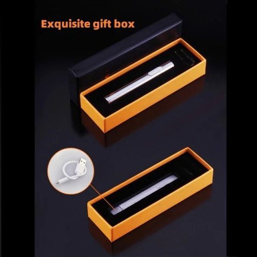 USB Rechargeable Lighter Mini Compact Long Windproof Electric Heating Wire Metal Material Men's Cigarette Lighter