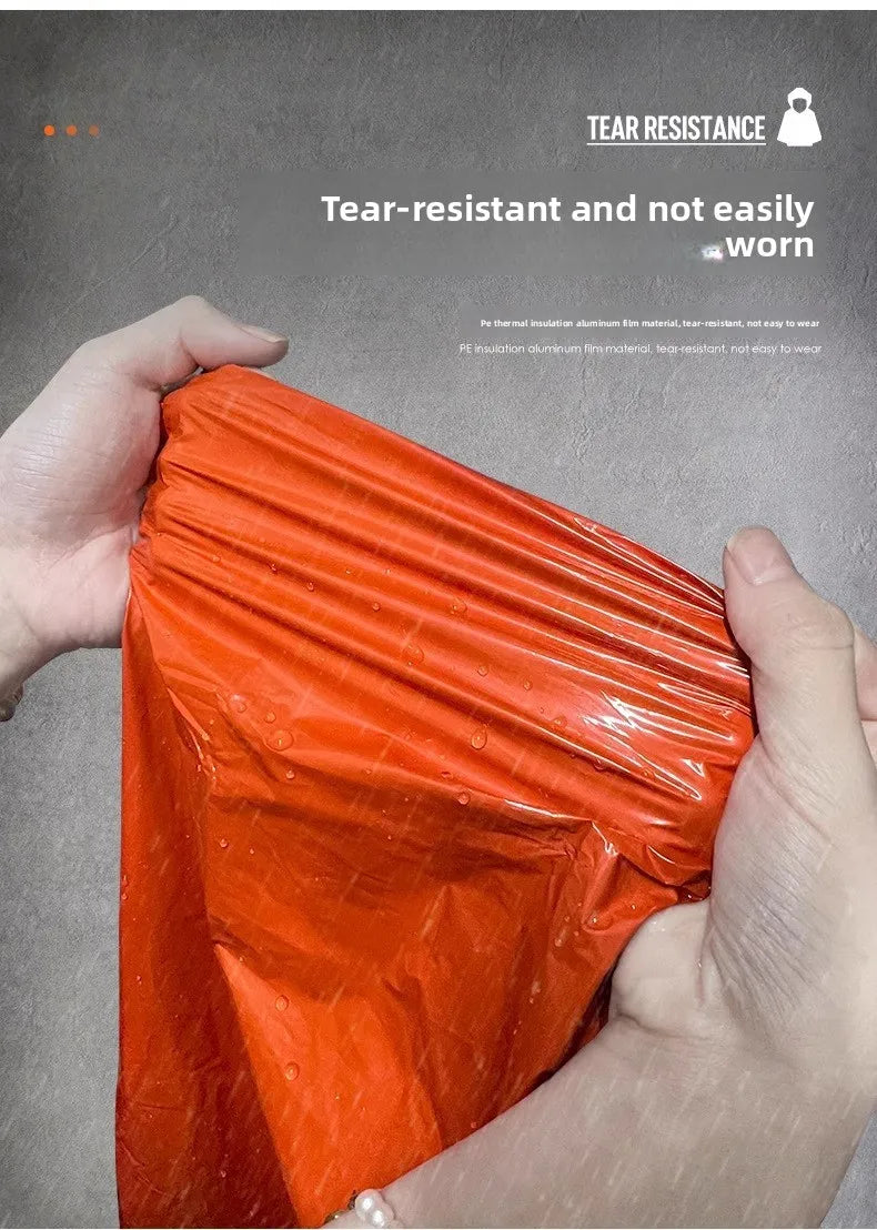 2 Pack Emergency Thermal Rain Ponchos with Hood for Hiking and Camping