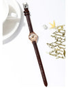 Classic Simple Women Watch Roman Numeral Dial Luxury Rose Gold Watch Case Office Lady Slender Wrist watch