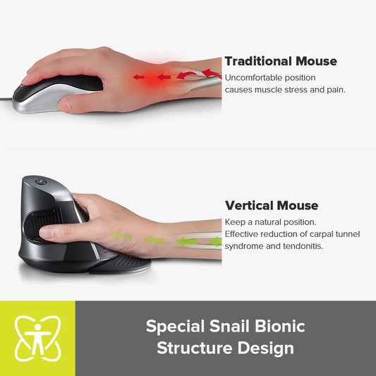 M618GX Vertical Wireless Mouse – Ergonomic 2.4G