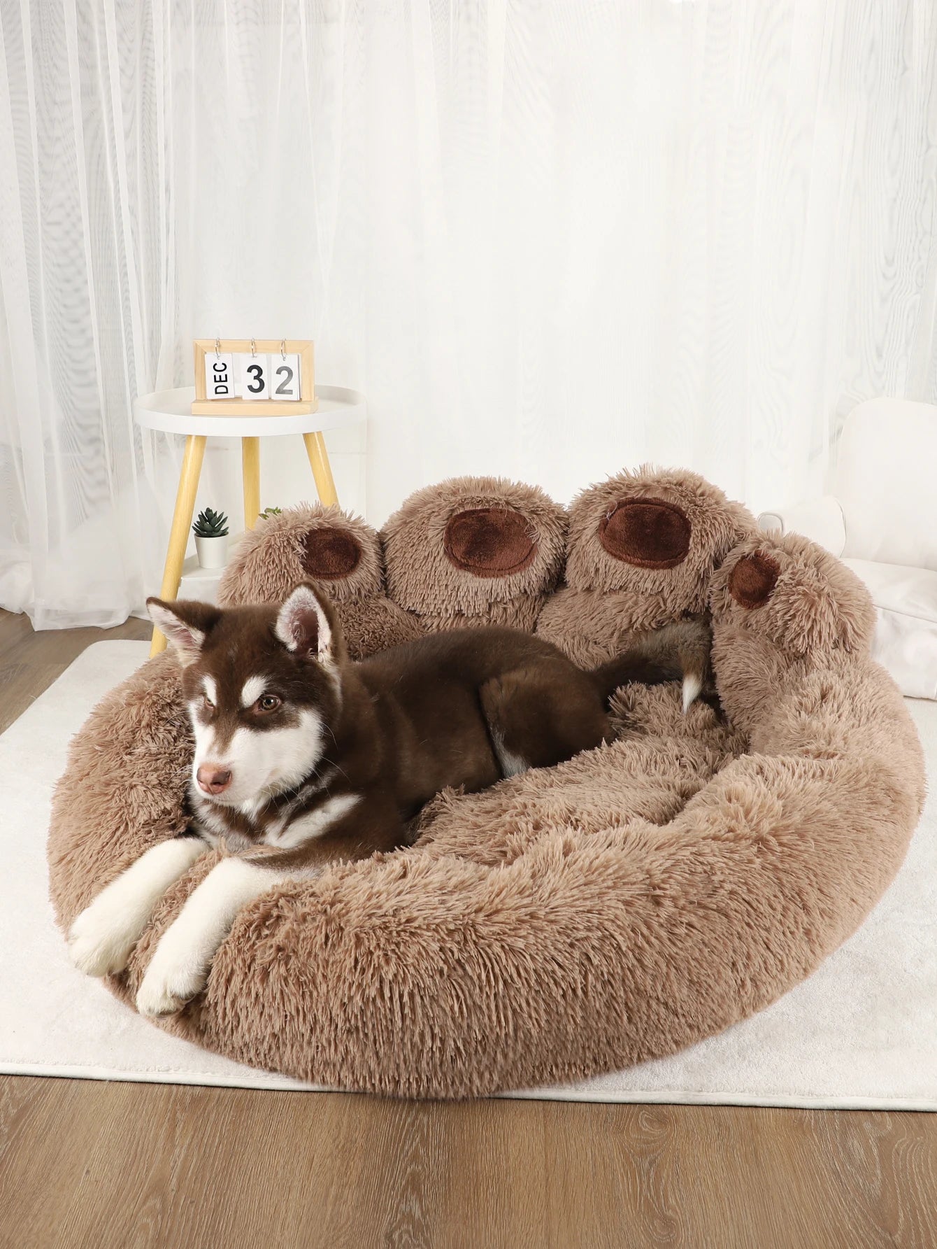 Fluffy Plush Dog Bed Winter Pet Sofa