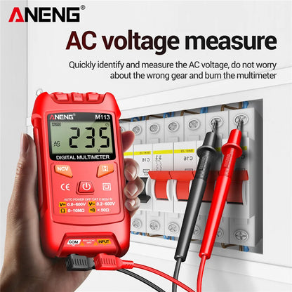 Mini Digital Multimeter AC/DC Voltage Meter 1999 Counts Multimetro Ohm NCV Electricity Tools Measuring Instruments