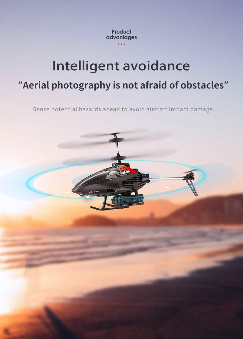 4DRC M6 Remote Control RC Helicopter with 4K Camer Altitude Hold Drone 2.4GHZ 4CH Aircraft for Adults Birthday Gifts Toys