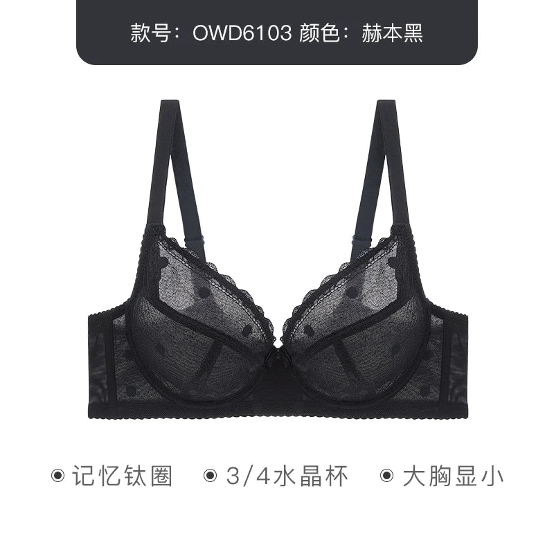 Womens French Lace Underwire Push Up Bra