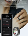 R10 Smart Ring with Charging Case for Men Women, Health and Sleep Monitor, 5ATM Waterproof, Multi-sport Mode
