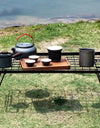 Foldable Camping Table, Outdoor Barbecue Iron Table, Tea Cooking, Picnic Backy Mini Desk, Portable Aluminum Alloy