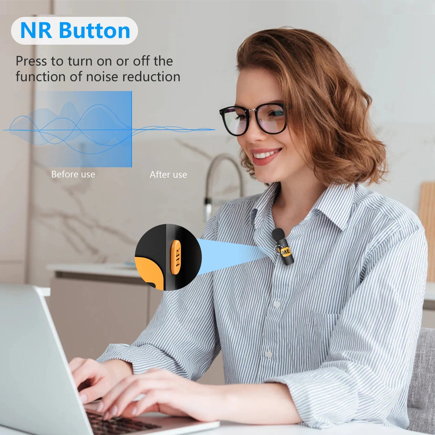 MIC-S Wireless Lavalier Lapel Microphone for iPhone iPad Android PC Laptop Computer Gaming Live Streaming Youtube Recording