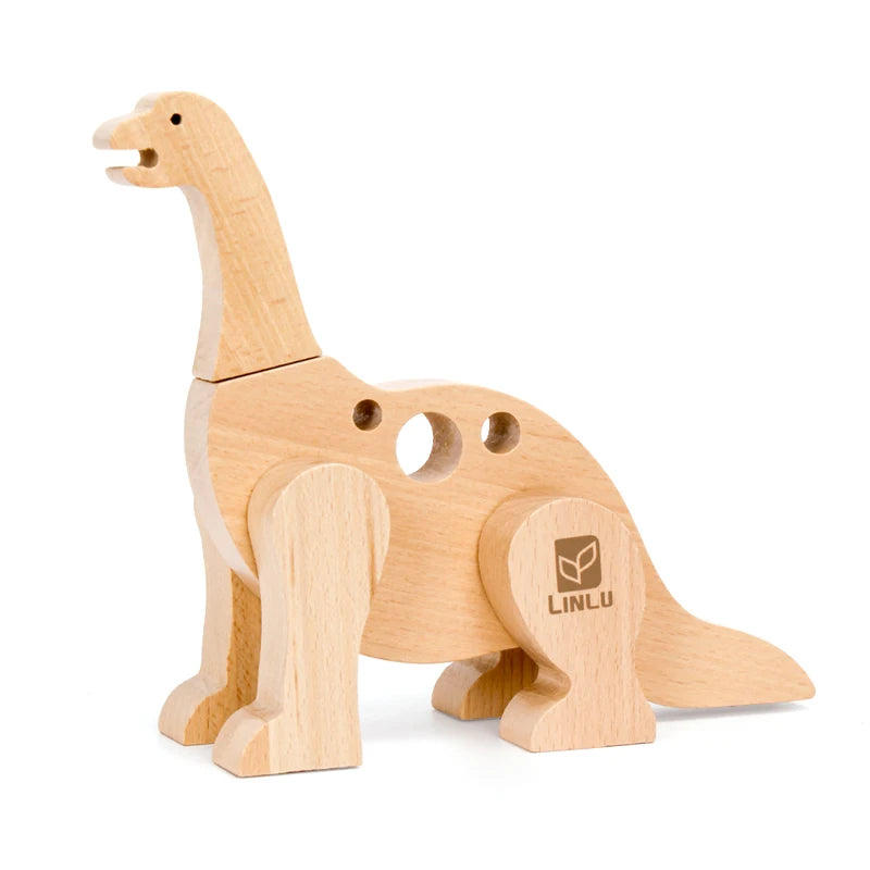 Wooden Dinosaur Cartoon Assembly Puzzle