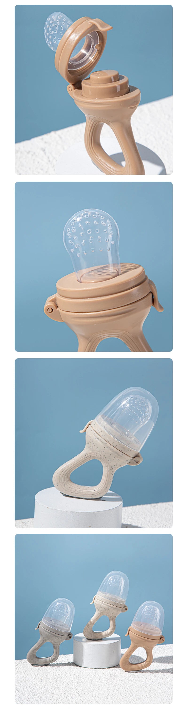 Silicone  Fruit Feeder with Cover  Nipple Fresh Food Vegetable Supplement Soother Nibbler Feeding Teething Pacifier