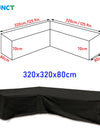 Corner Outdoor Sofa Cover Garden Rattan Corner Furniture Cover V Shape Waterproof Sofa Protect Set All-Purpose Dust Covers