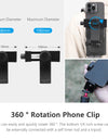 360 Degree Rotary Mobile Phone Backpack Clip Holder for Smartphones CellPhone Chest Shoulder Fixed Mount for iPhone 14