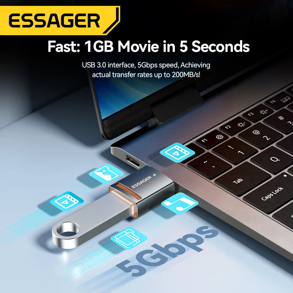 USB 3.0 OTG Adapter (Type-C / USB-A / Micro / Lightning Converter)