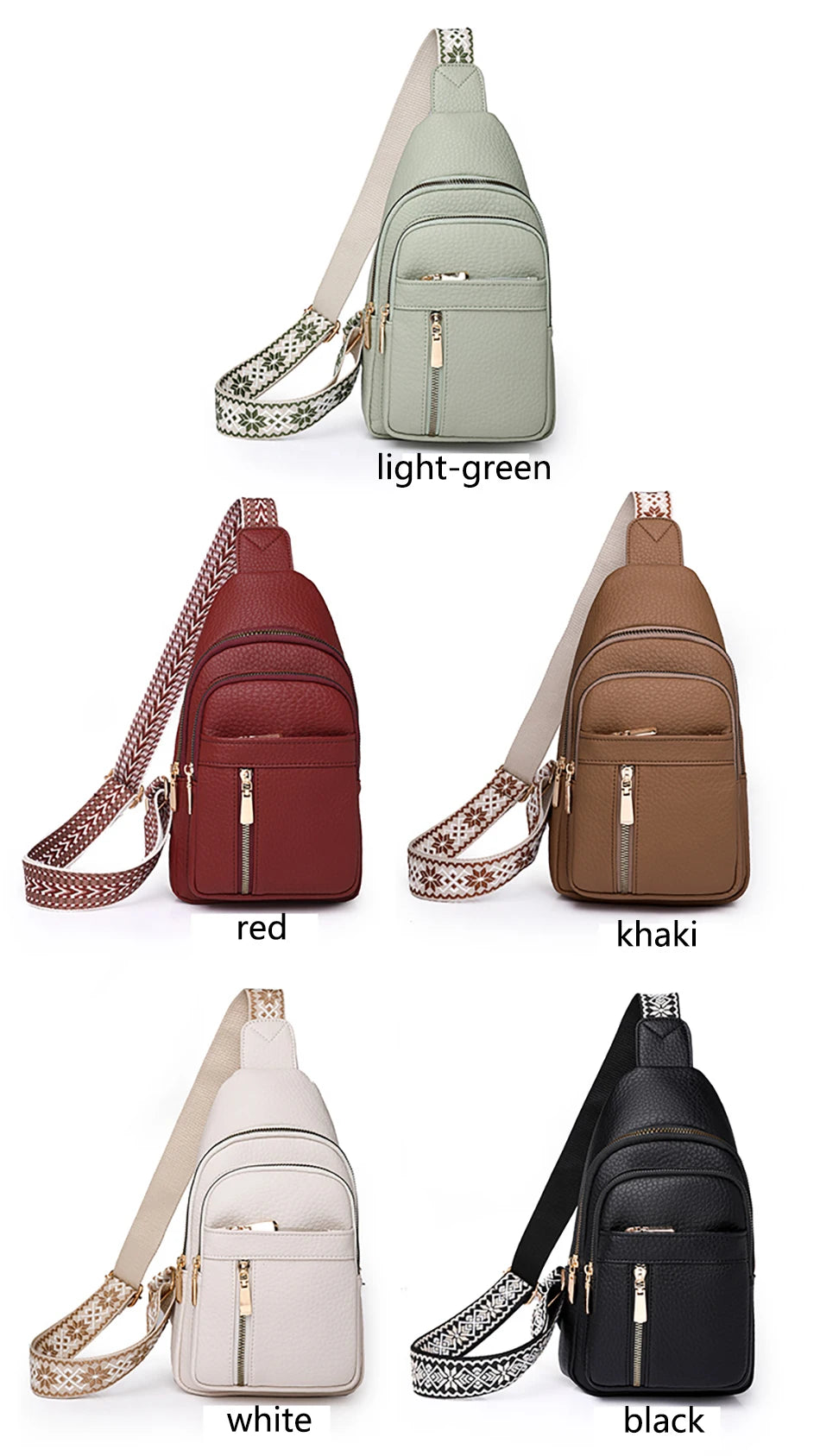 Women Chest Bags High Quality Leather Female Cross body Bag Designer Brand Shoulder Bags Luxury Storage