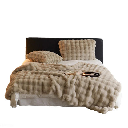 Tuscan Imitation Fur Blanket Super Comfortable Sofa Throw Flannel Fleece Winter Warmer Blankets