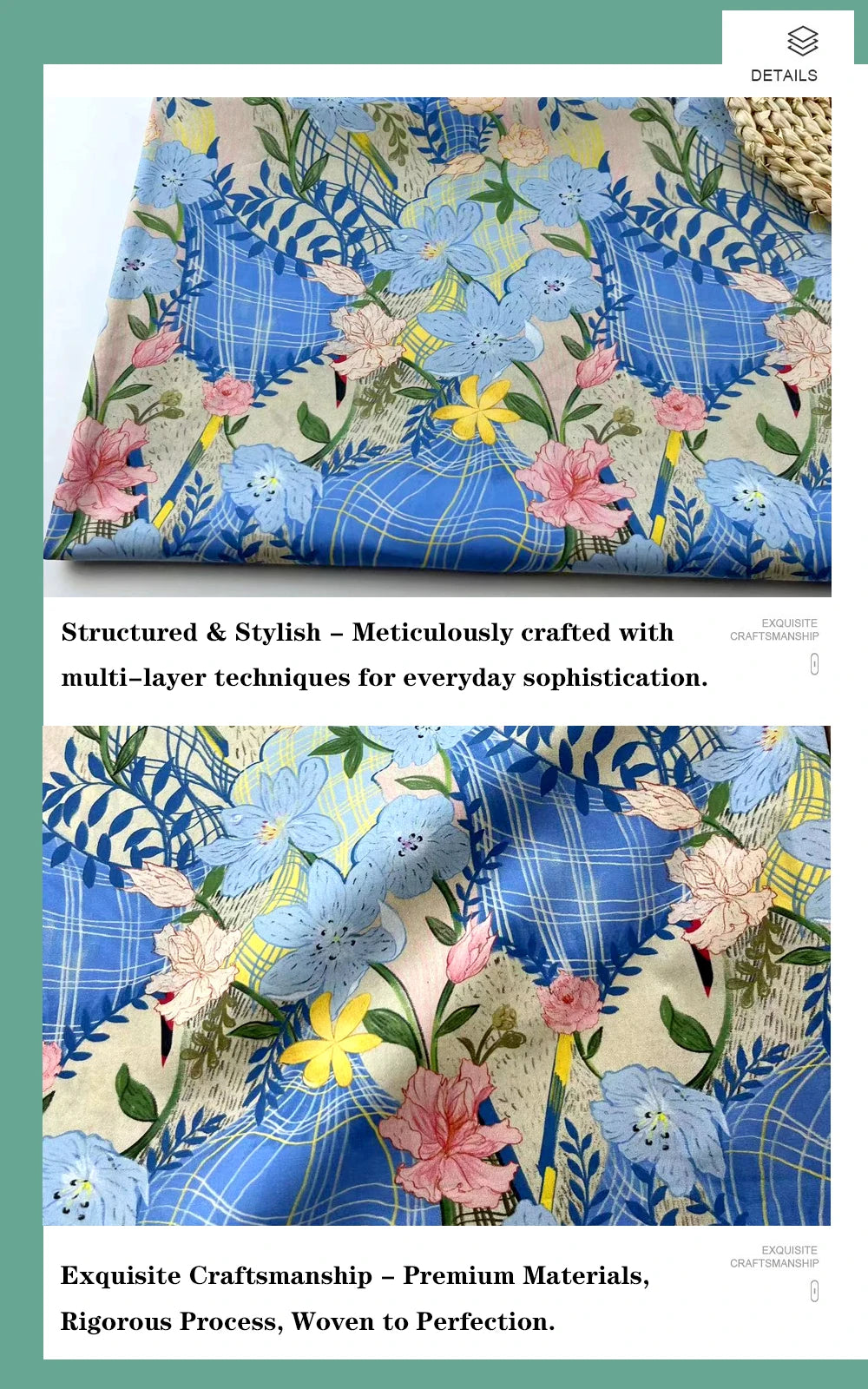 60s Printed 100% Cotton Fabric - Premium DIY Sewing & Quilting Material (per Meter)