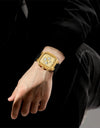 Silicone Strap Quartz Square Wristwatch Waterproof Luminous Chronograph Date Clock