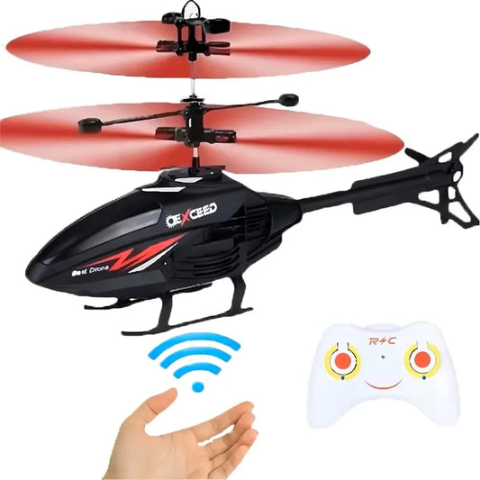 2 Channel Gesture Control Suspension Helicopter RC Remote Induction Aircraft With Charging LED Light Toy for Boys