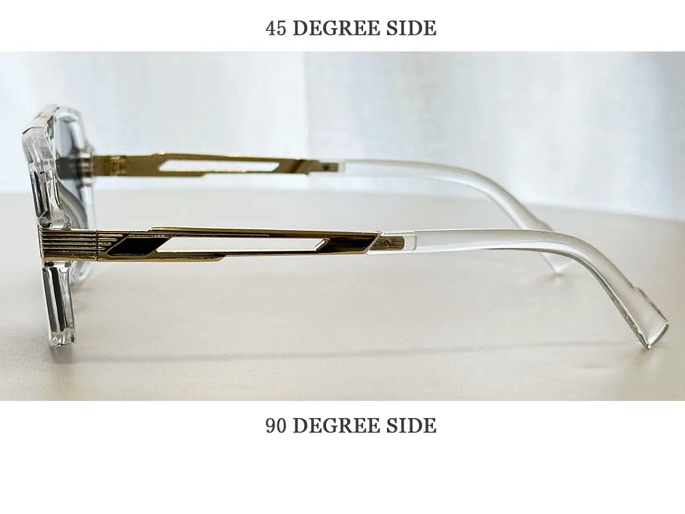 Vintage Square Alloy Frame Sunglasses With UV400 Protection
