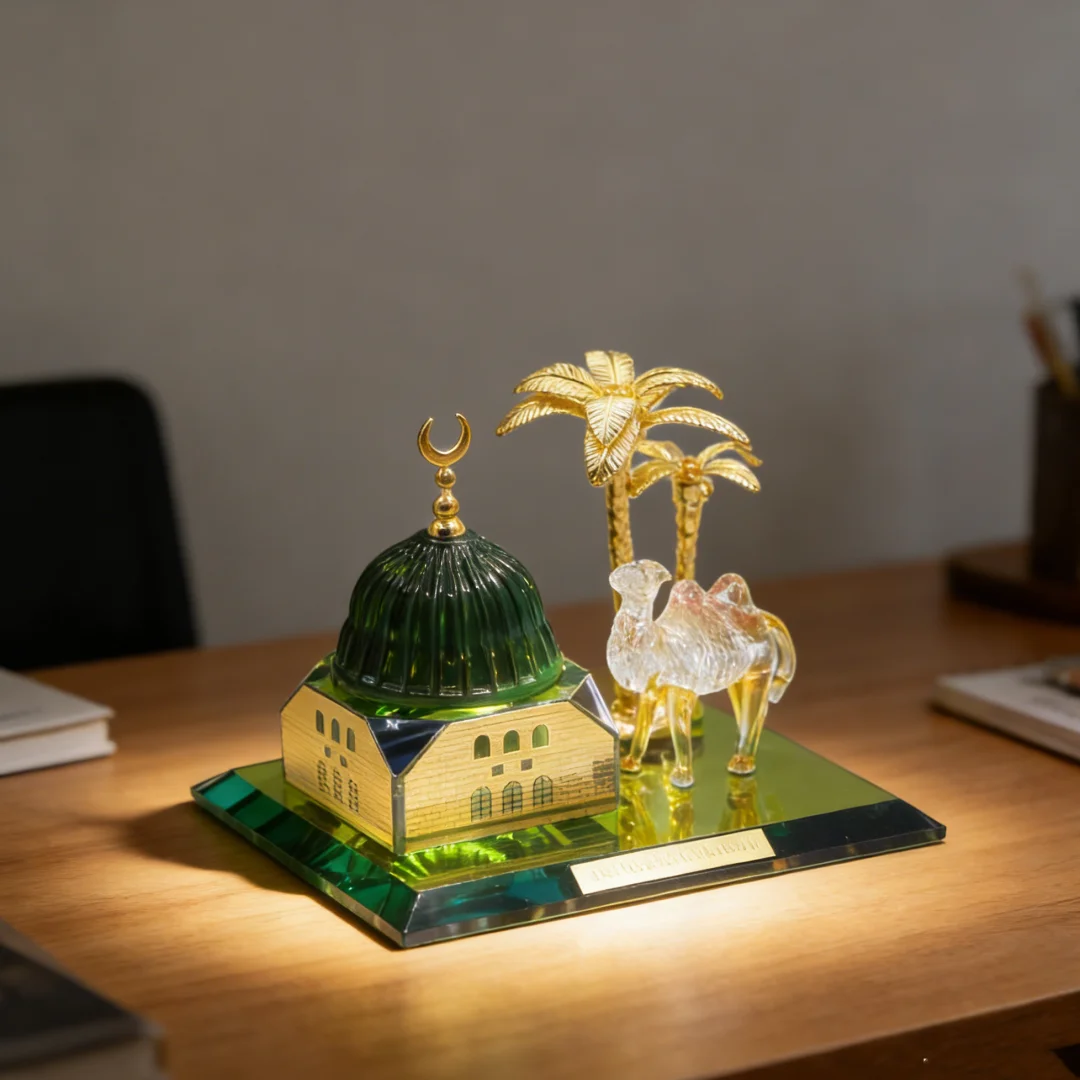 Muslim Kaaba Model Islamic Religious Ornament Kaaba Tianfang Camel Decoration Religious Miniature Sculpture Kaaba Collectible