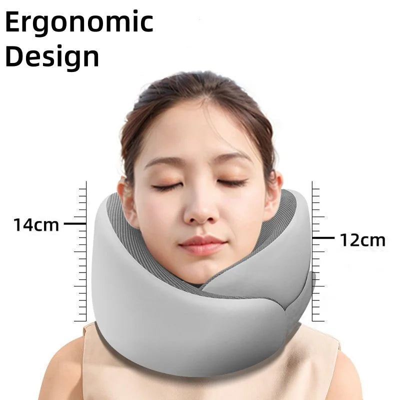 Memory Sponge Neck Pillow Adjustable Size U-shaped Neck Pillows Portable Nap Pillow For Travel Working Cervical Vertebra Protect