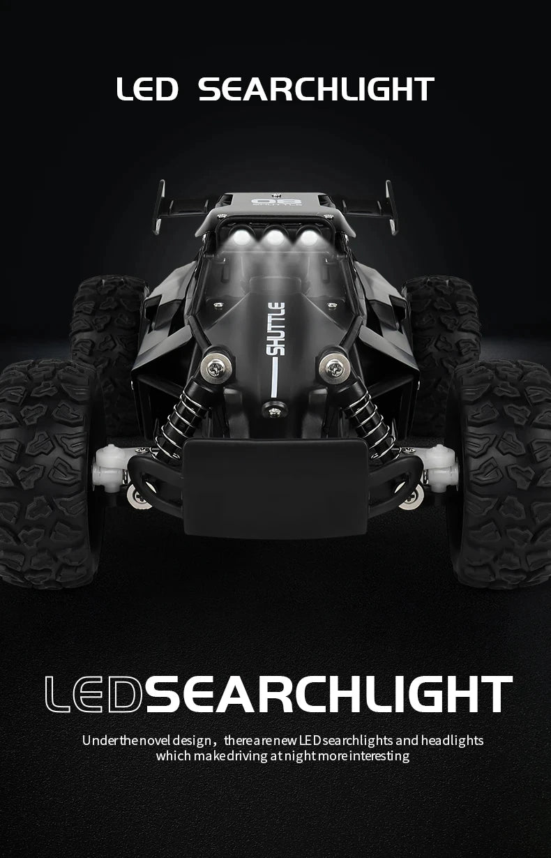 Remote Control Car RC Drift Racing 1:16 Vehicle Off Road Alloy 2.4G Radio High-Speed Trucks With LED Light Climbing Gift Toy
