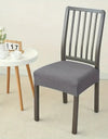 1PC Stretch Dining Chair Seat Cover Jacquard Solid Color Chairs Covers Removable Anti-Dust Chair Cushion Slipcovers Hotel Home
