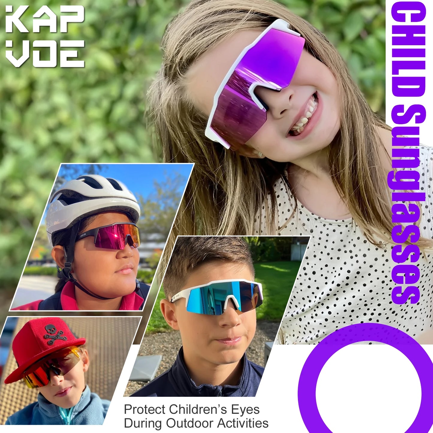 Cycling Sunglasses Suitable For Children Aged 5-17 Years Girls Boys Glasses Outdoor Sun Glasses Protection Classic Kids