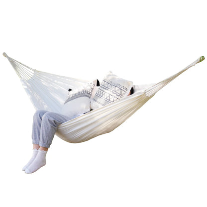 Super Comfortable Canvas Hammock Chair Durable Indoor/Outdoor Swing Seat for Garden, Patio, Camping, Home Leisure